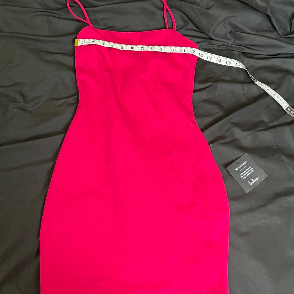 NWT Lulu's Flaunt It Magenta Bodycon Dress - Picture 5 of 5